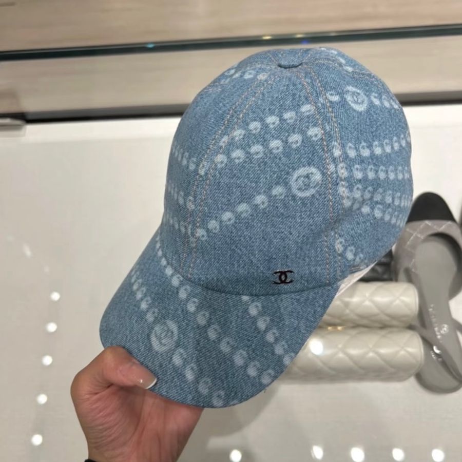 Chanel 香奈兒 珍珠 牛仔 棒球帽 老帽 鴨舌帽 漁夫帽-0