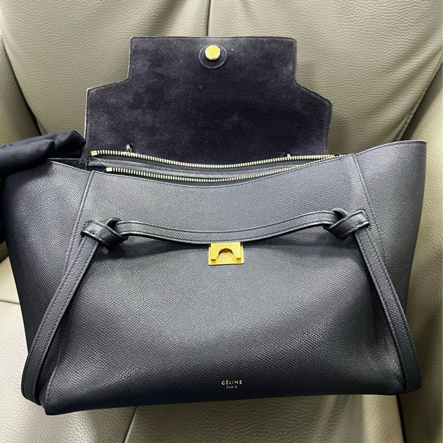 Celine belt bag mini 黑色 大號鯰魚包-19