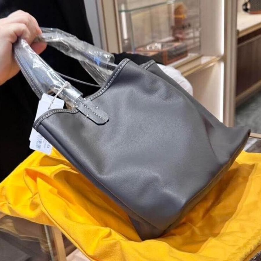 Goyard Anjou mini tote 牛皮雙面迷你 托特子母包 購物包 經典灰-3