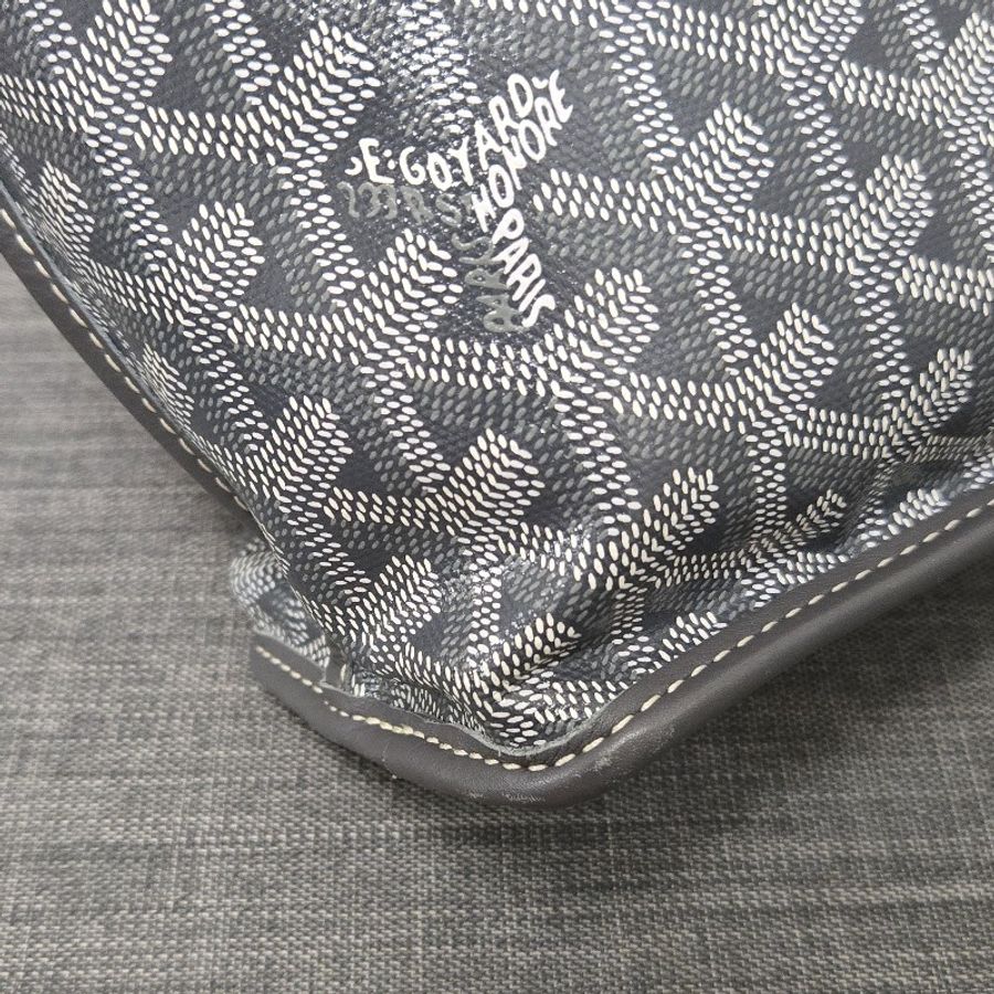 Goyard Anjou mini tote 牛皮雙面迷你 托特子母包 購物包 經典灰-27