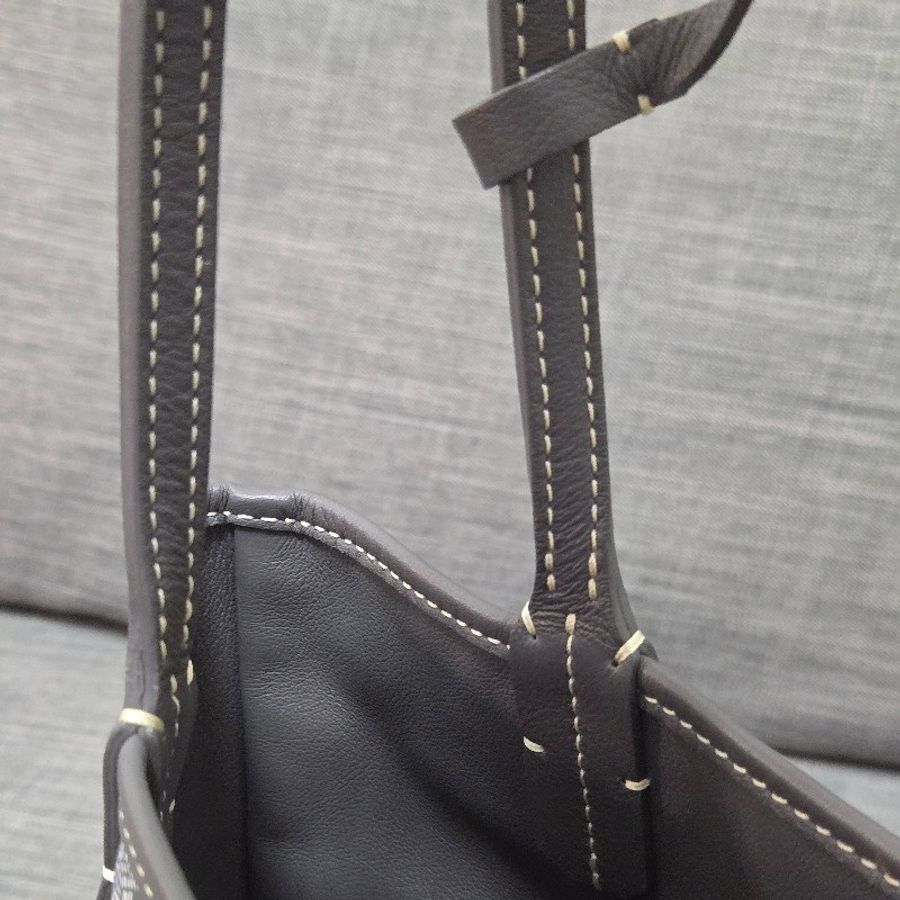 Goyard Anjou mini tote 牛皮雙面迷你 托特子母包 購物包 經典灰-20