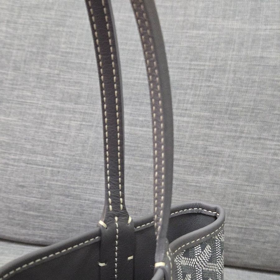 Goyard Anjou mini tote 牛皮雙面迷你 托特子母包 購物包 經典灰-22