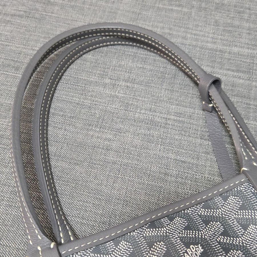 Goyard Anjou mini tote 牛皮雙面迷你 托特子母包 購物包 經典灰-37