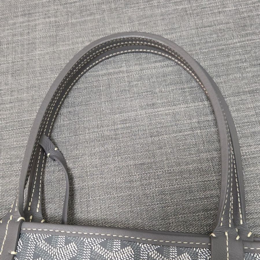 Goyard Anjou mini tote 牛皮雙面迷你 托特子母包 購物包 經典灰-38