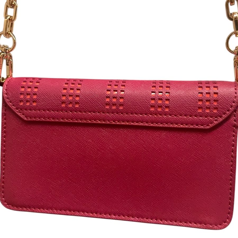 Tory Burch 桃紅壓紋迷你斜背包 / 手拿包 (附可拆式鏈條及護肩皮質背帶)-7