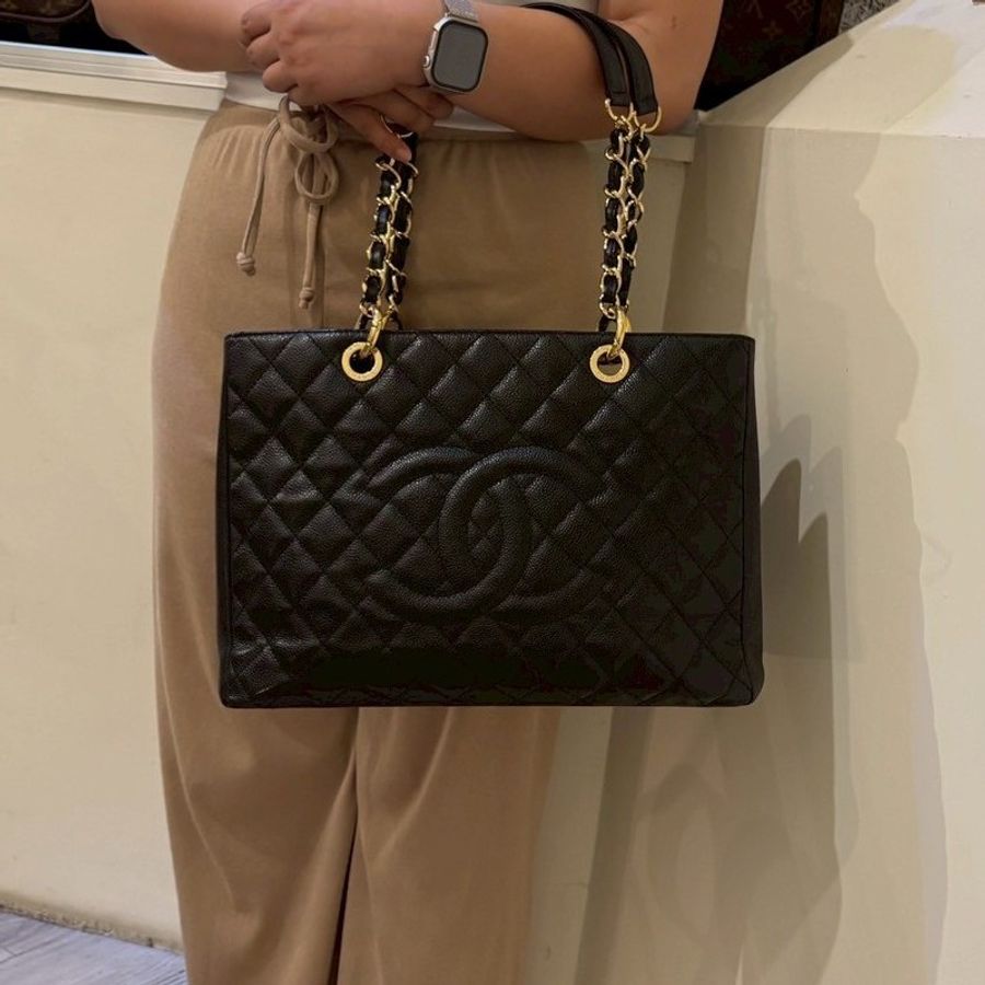 Chanel 金鍊黑荔枝皮 GST-3