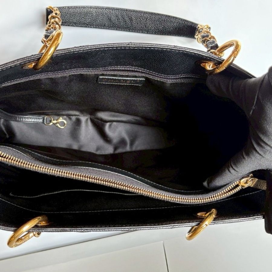 Chanel 金鍊黑荔枝皮 GST-16