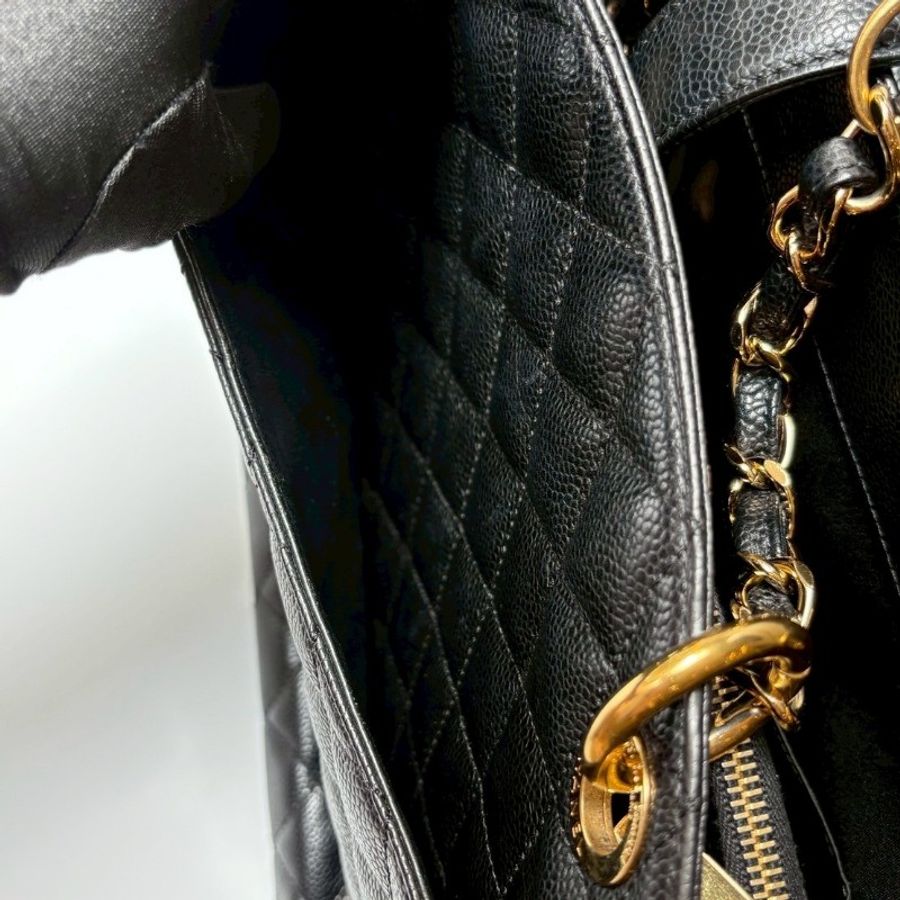 Chanel 金鍊黑荔枝皮 GST-19
