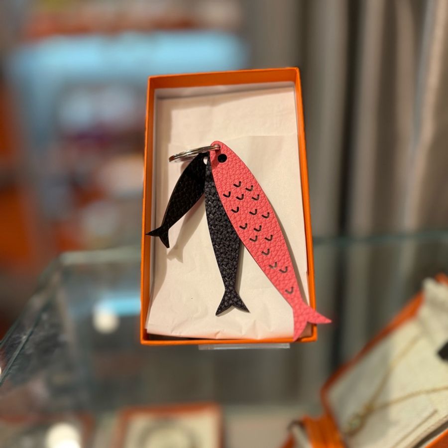 Hermes Petit H - Sardines key ring 鎖匙扣-0