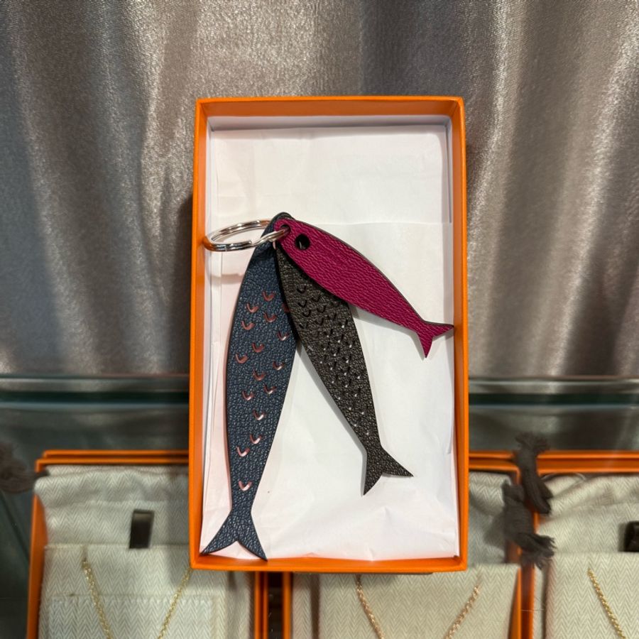 Hermes Petit H - Sardines key ring 鎖匙扣-1