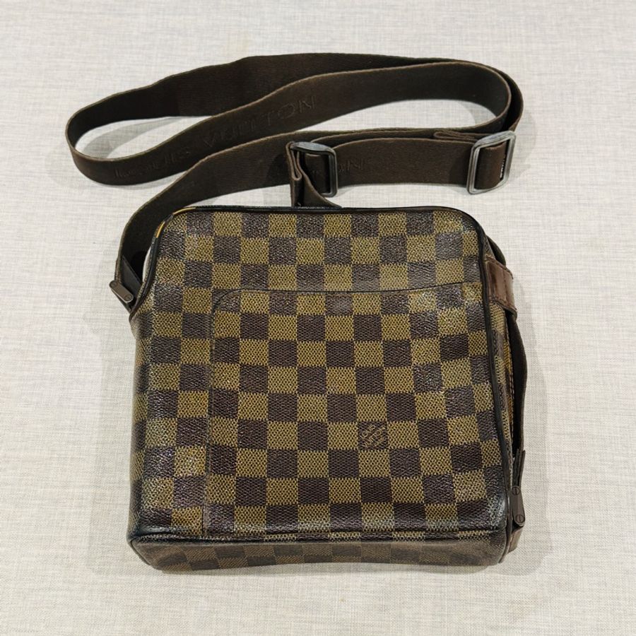 LV N41442 棋盤格郵差包 保證原廠正品 整體外觀八成新-1