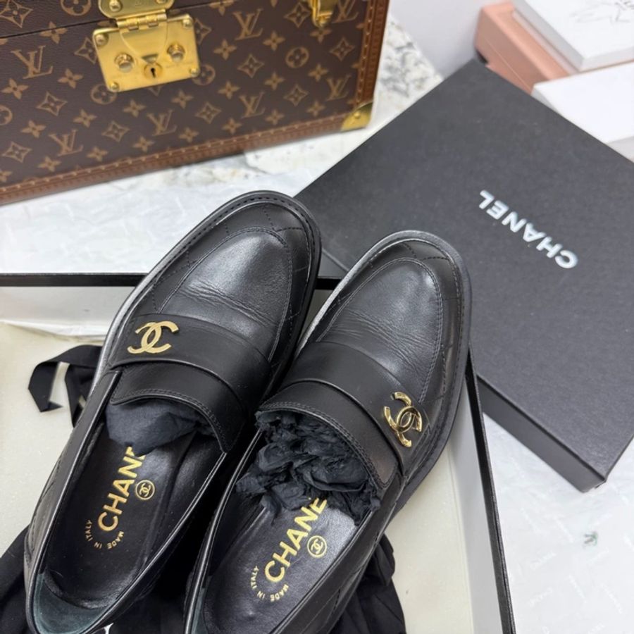 99新閒置 香奈兒黑金樂福鞋 35.5碼 閒置品美品✨-9