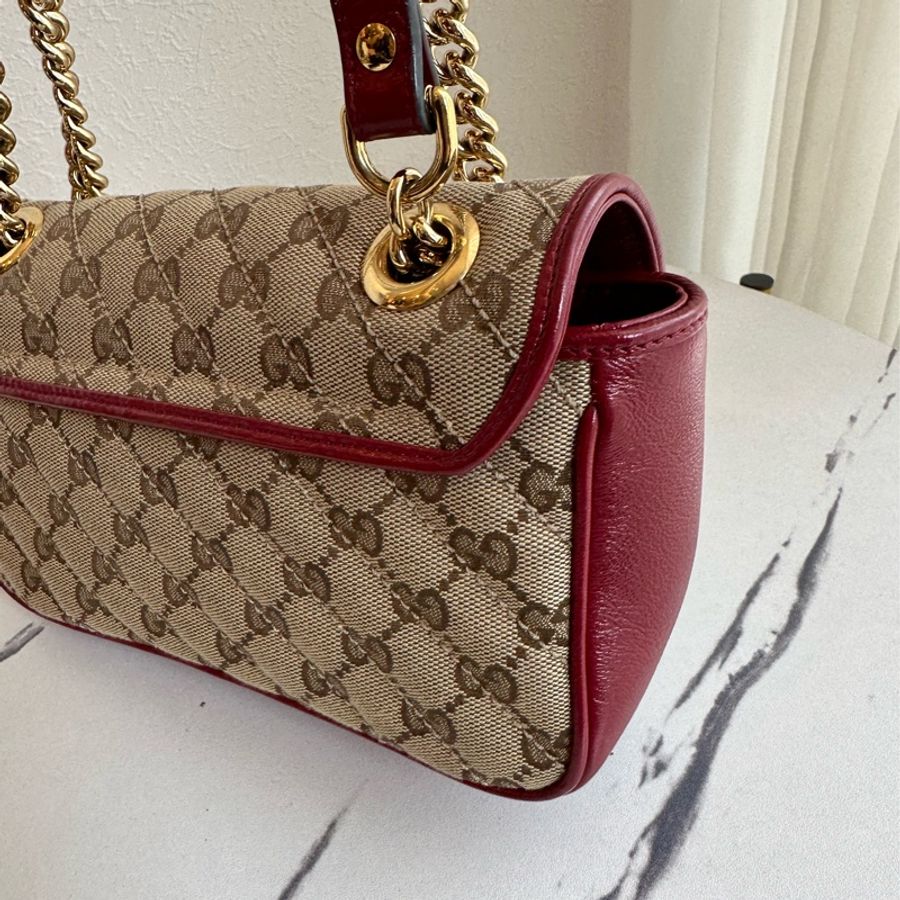 Gucci marmont 布面 經典 22公分-4