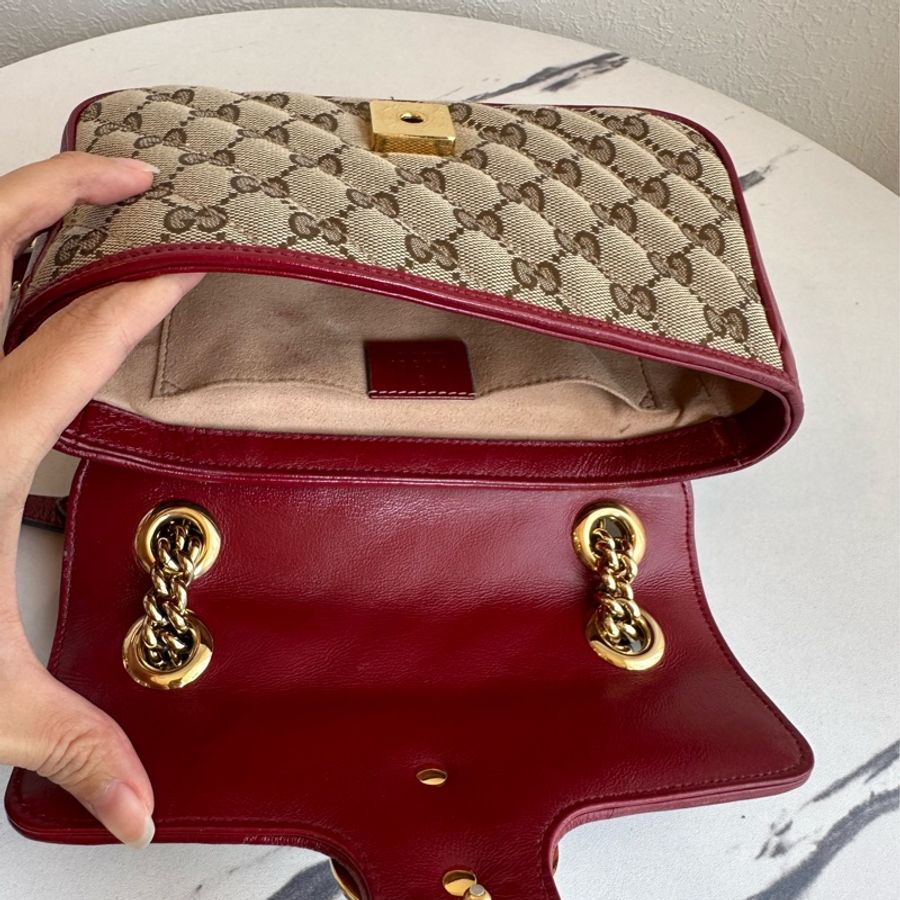Gucci marmont 布面 經典 22公分-10