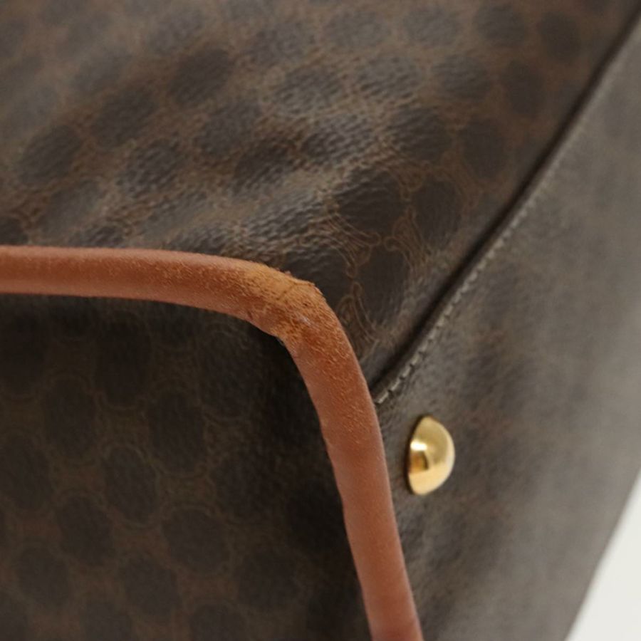 【日本直送】CELINE Macadam帆布手提包 PVC皮革 棕色 金色 正品 96231-15