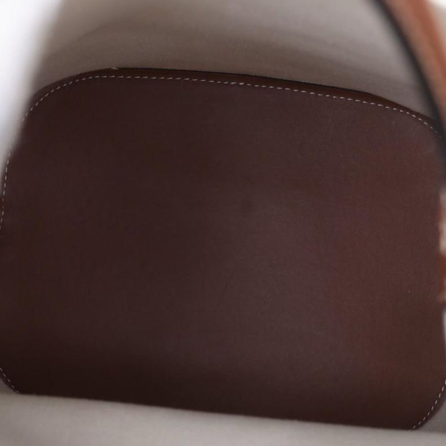 Burberry(巴寶莉) 米白色 帆布 金扣 Peggy 手提 水桶包-4