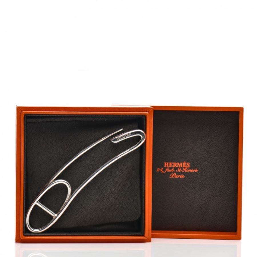 【低於5折優惠】純銀 Hermès Chaine d’Ancre Punk 別針胸針 Sterling Silver Chaine d'Ancre Punk Brooch Pin-0