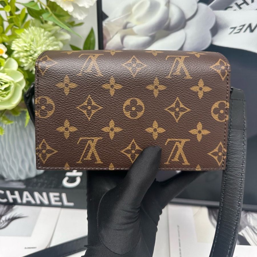 Louis Vuitton Steamer 經典老花配色 芯片款 25年有單 全套細節如圖 好價 Monogram Macassar 塗層帆布 約18 x 11 x 6.5-1