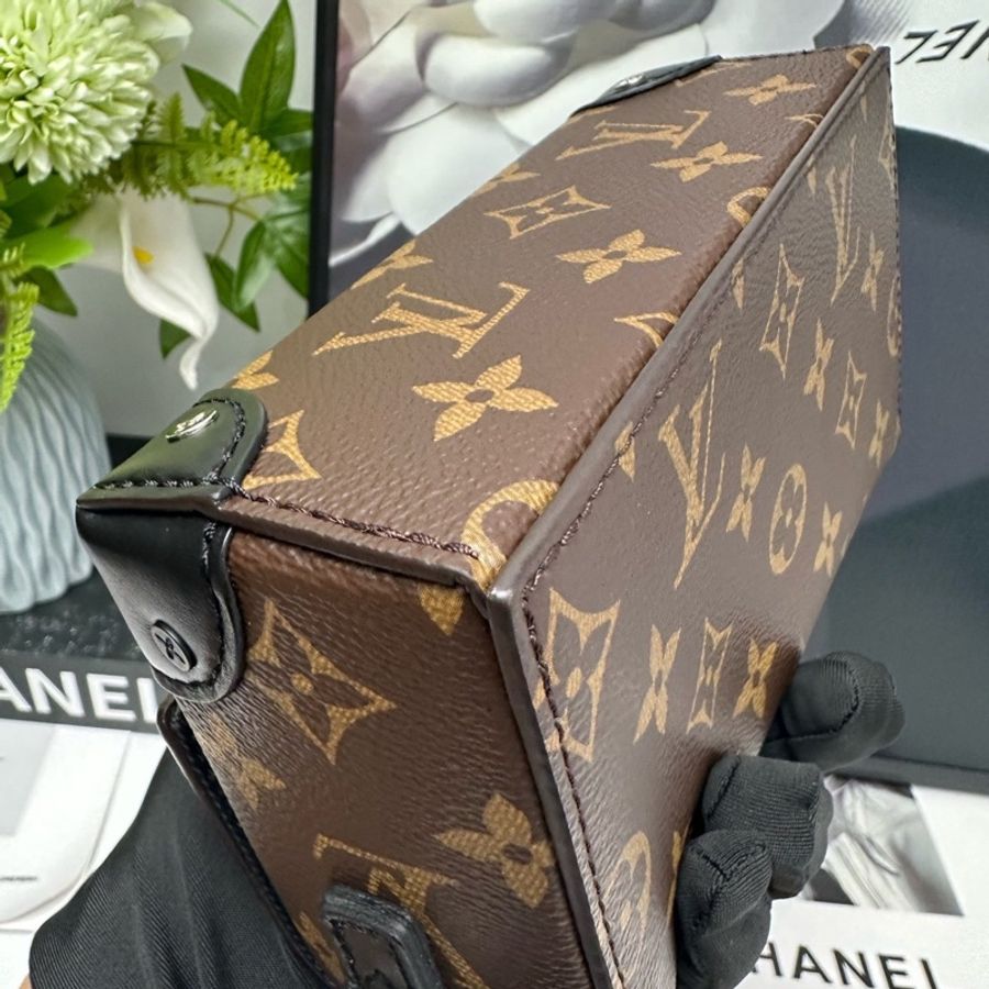 Louis Vuitton Steamer 經典老花配色 芯片款 25年有單 全套細節如圖 好價 Monogram Macassar 塗層帆布 約18 x 11 x 6.5-5
