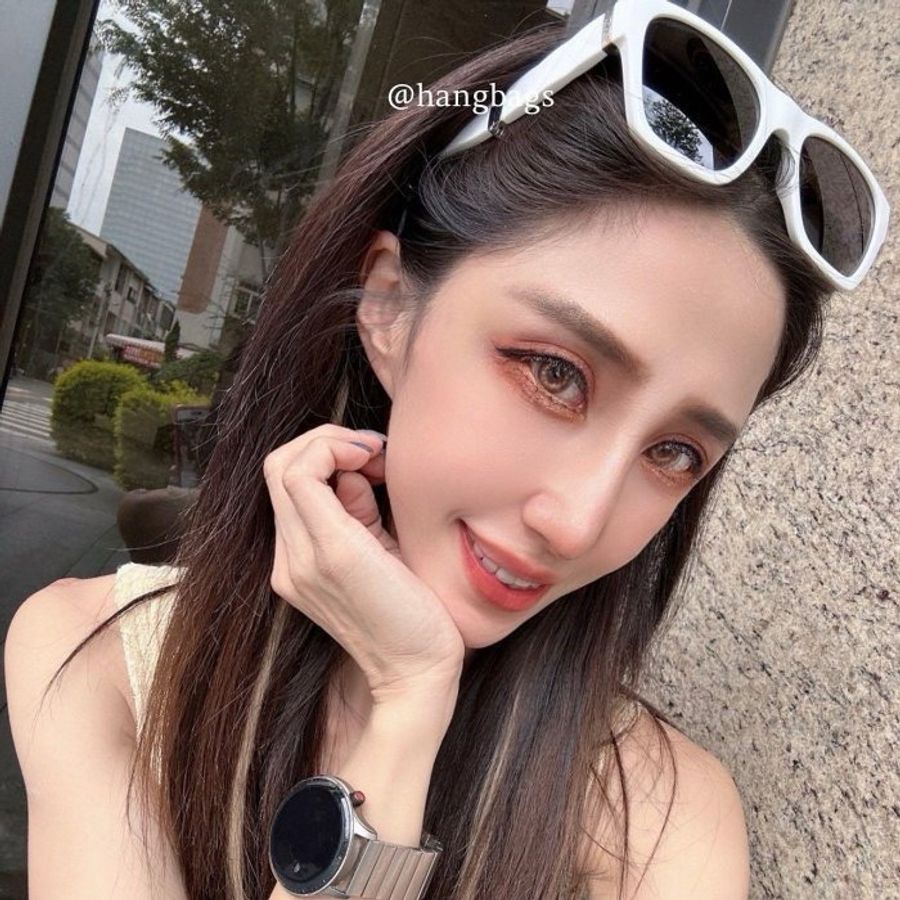 Chanel 白色折疊墨鏡 銀色水鑽 6055-B-8