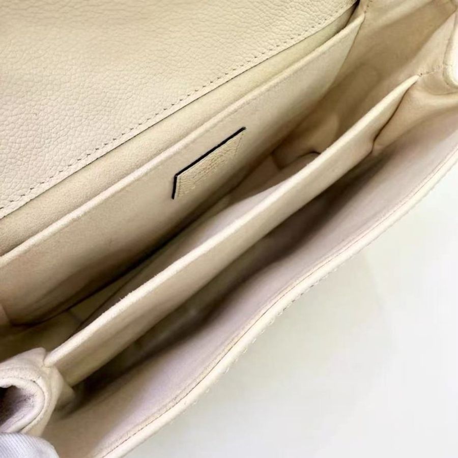 LV Pochette Metis新款限定奶昔白郵差包 全皮芯片款 25*19cm 99新配件塵袋-3