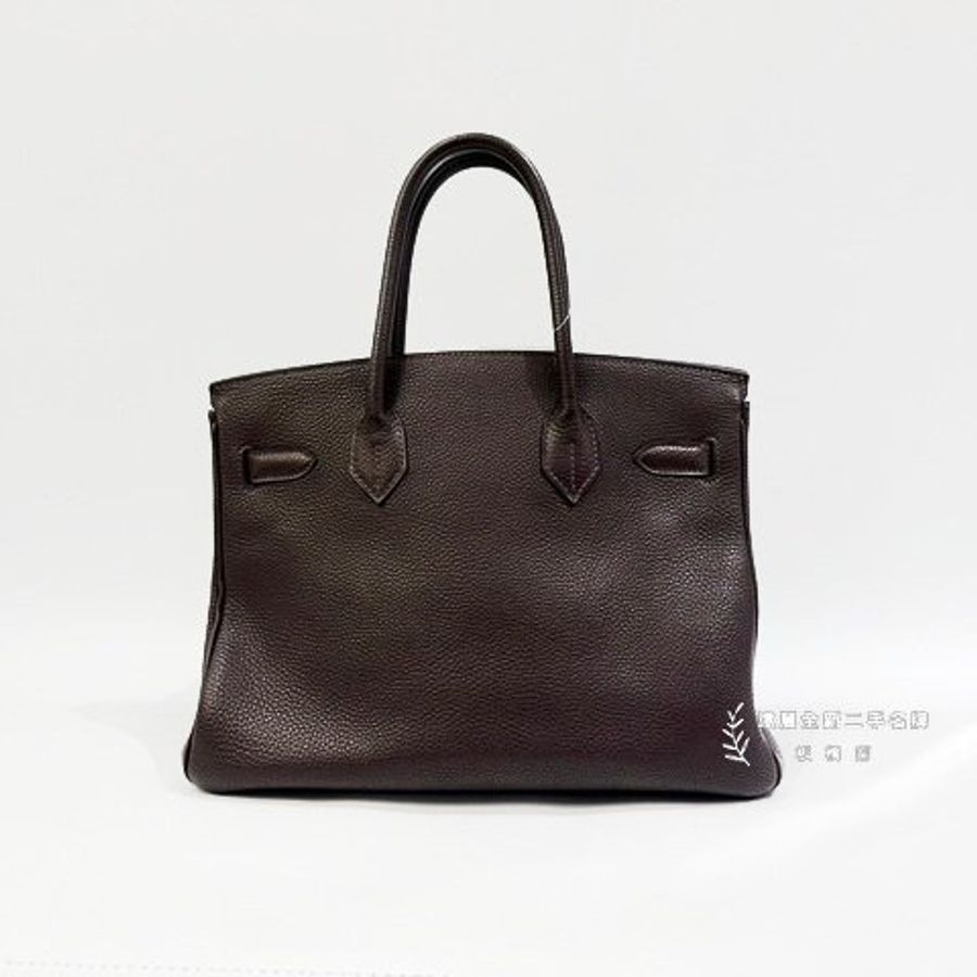 HERMES 可可色TOGO皮金釦 Birkin30-3