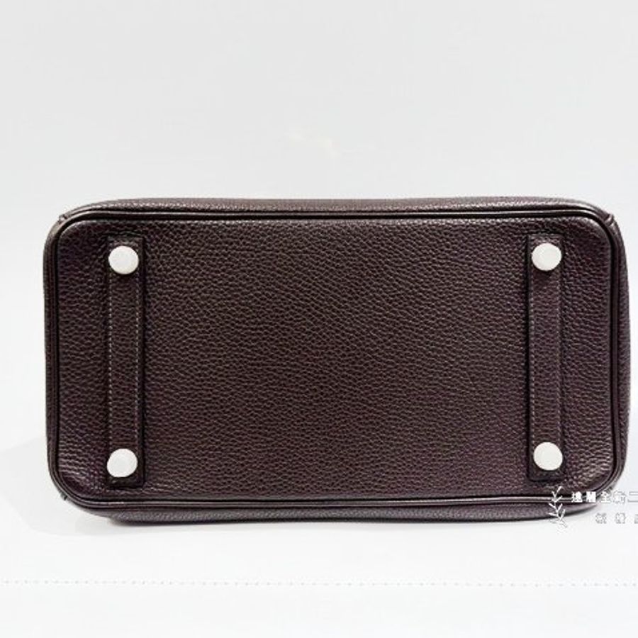 HERMES 可可色TOGO皮金釦 Birkin30-4