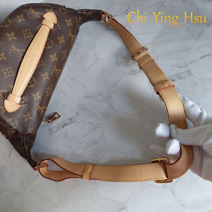 LV M43644 Bumbag🎀現品實拍 🎀 9.3成新Monogram老花字紋 腰包 斜背包 胸口包-62