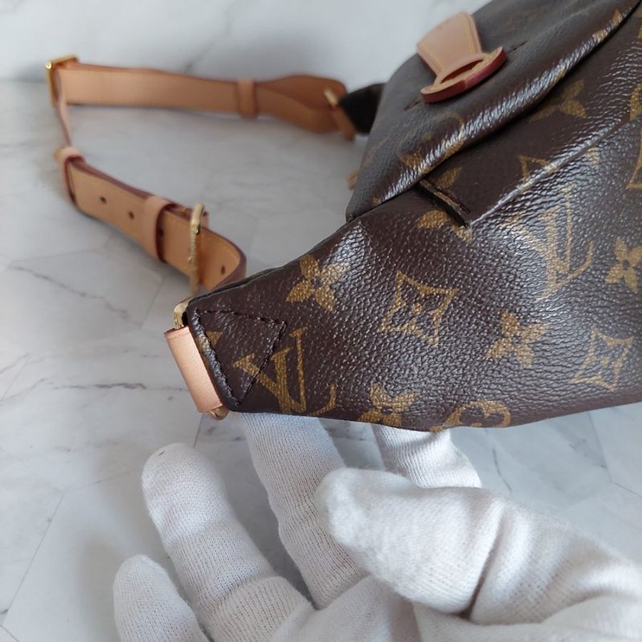 LV M43644 Bumbag🎀現品實拍 🎀 9.3成新Monogram老花字紋 腰包 斜背包 胸口包-72