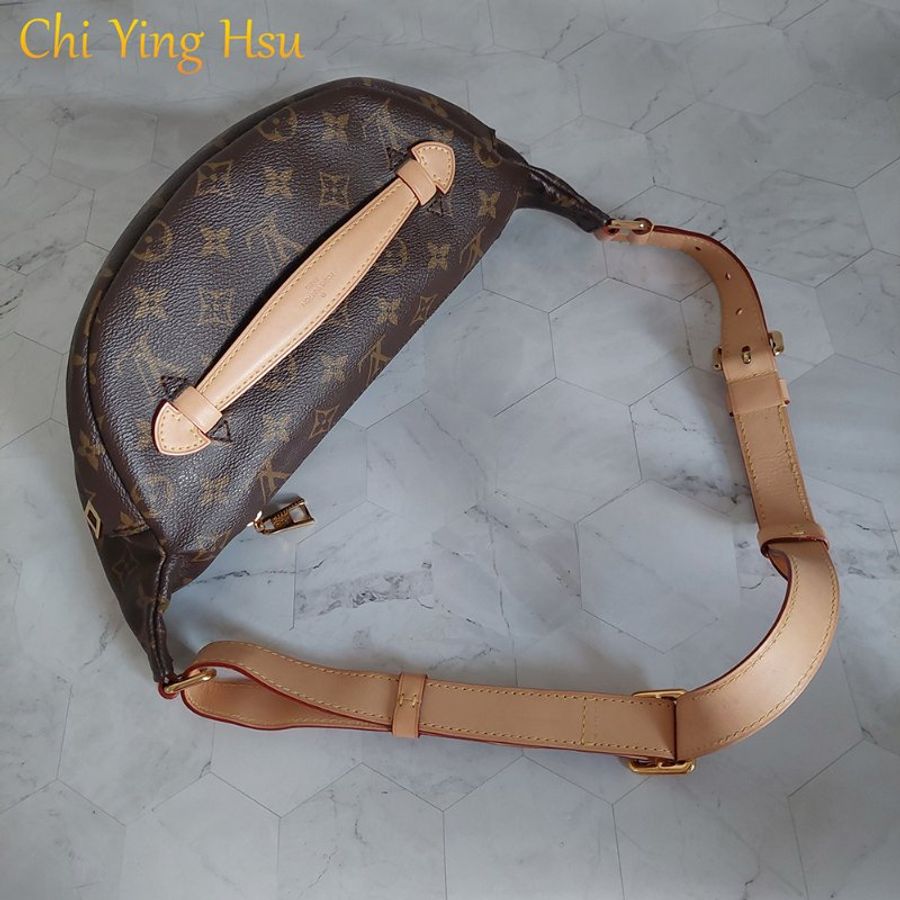 LV M43644 Bumbag🎀現品實拍 🎀 9.3成新Monogram老花字紋 腰包 斜背包 胸口包-74