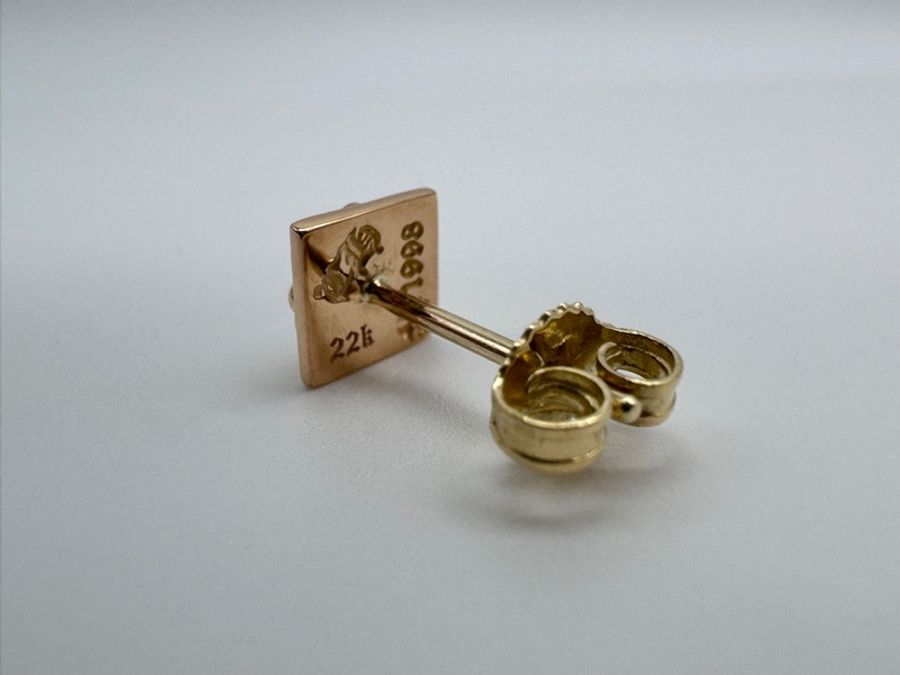 Chrome hearts 22K STUD PYRAMID PLS EMRD 22k金字塔綠寶石耳環 克羅心耳環 祖母綠-4