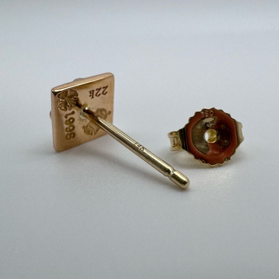 Chrome hearts 22K STUD PYRAMID PLS EMRD 22k金字塔綠寶石耳環 克羅心耳環 祖母綠-7