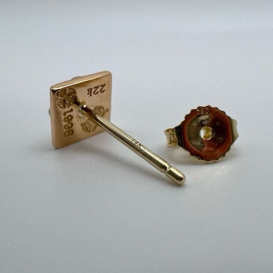 Chrome hearts 22K STUD PYRAMID PLS EMRD 22k金字塔綠寶石耳環 克羅心耳環 祖母綠-9