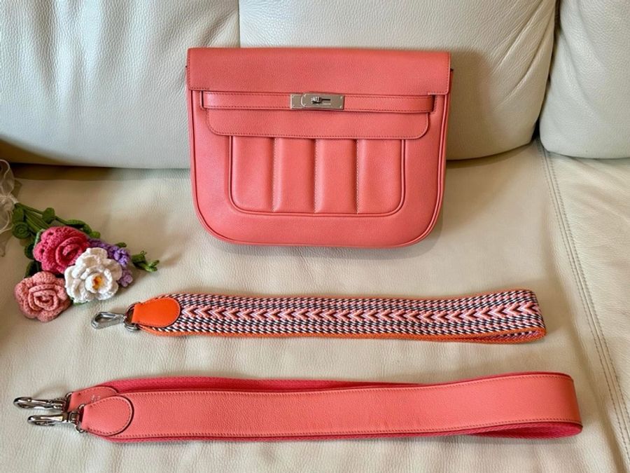✨Hermès Berline 28 Evercolor 珊瑚粉 銀釦✨ (已售出)-10