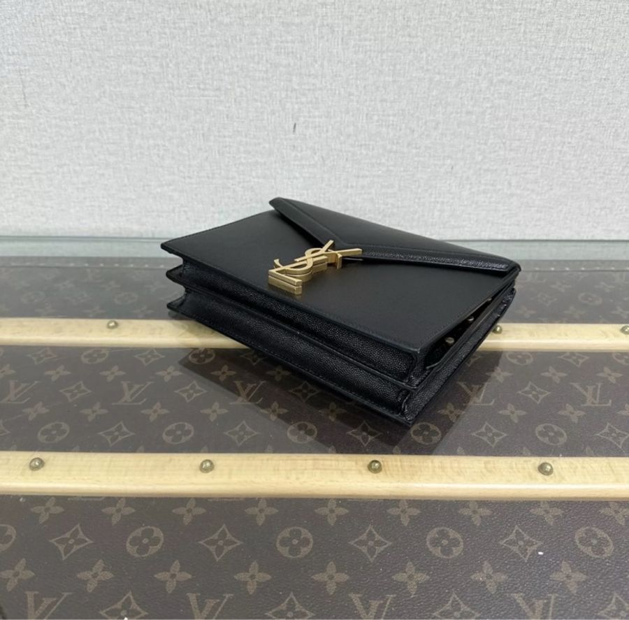 ✨YsL 黑金魚子醬郵差包 22*16*5 98新配件塵袋-5