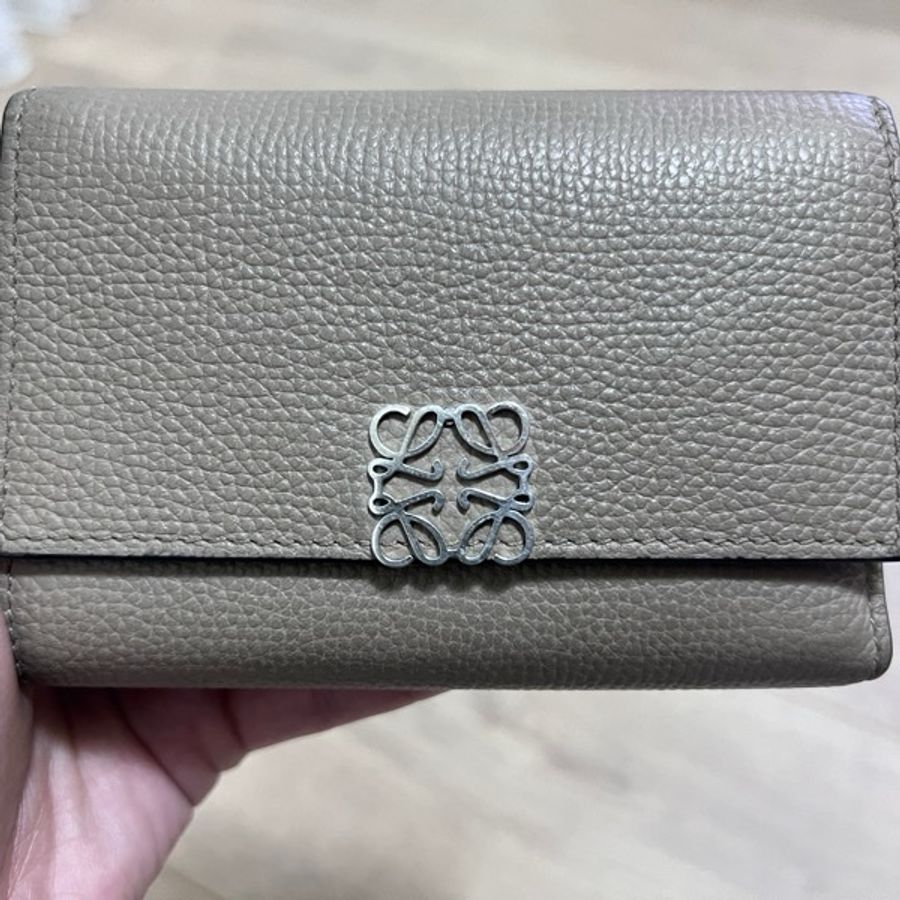 Loewe 三折短夾 燕麥色-12