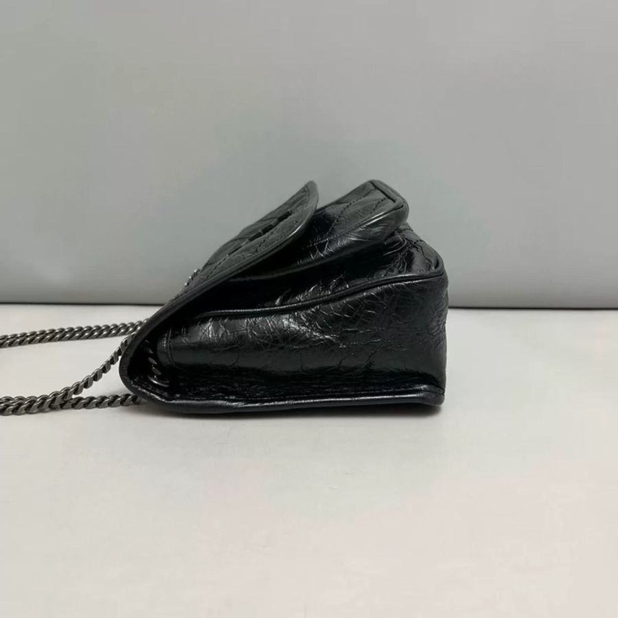 Ysl Niki baby黑銀小號鏈條斜挎包 99新閒置 rose同款🔥-10