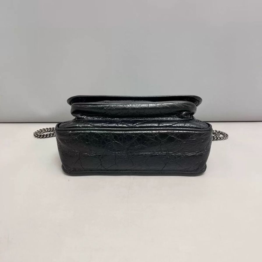 Ysl Niki baby黑銀小號鏈條斜挎包 99新閒置 rose同款🔥-11