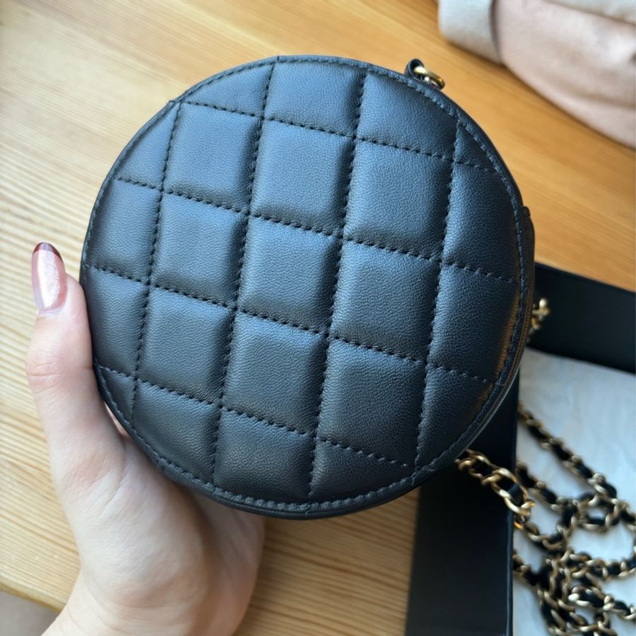 CHANEL 金球 鏈條 圓餅包-3