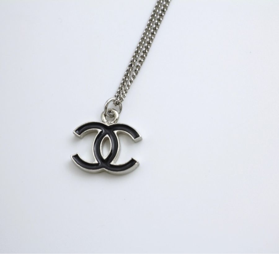 Chanel Vintage 05V琺瑯經典黑色cc項鏈-3