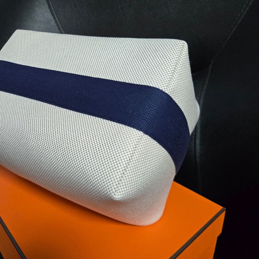 全新 HERMÈS 愛馬仕 Bride-a-Brac Cabriole 大飯盒包 珍珠灰-4