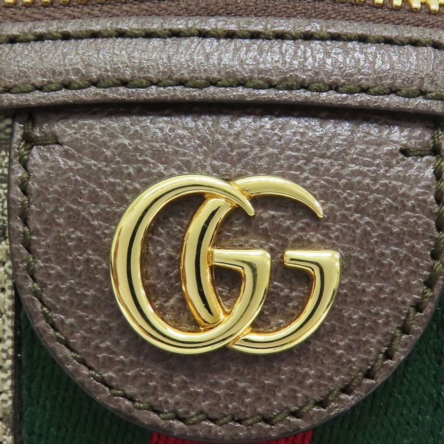 棕色 帆布 Ophidia GG 貝殼包 肩背包 449621-6