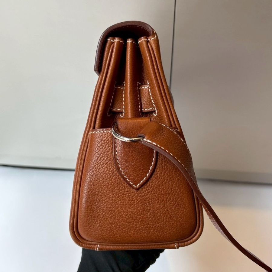 Hermes 銀釦凱莉郵差包 金粽馬鞍皮 Kelly messenger 24-9