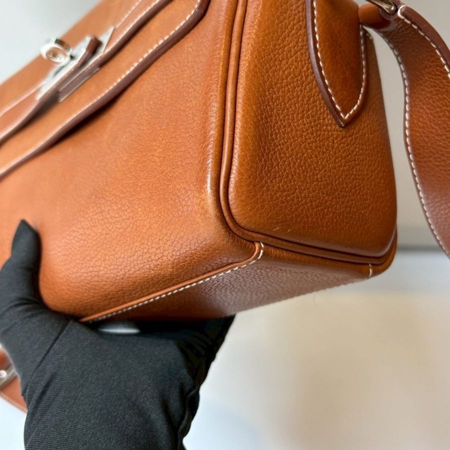 Hermes 銀釦凱莉郵差包 金粽馬鞍皮 Kelly messenger 24-12