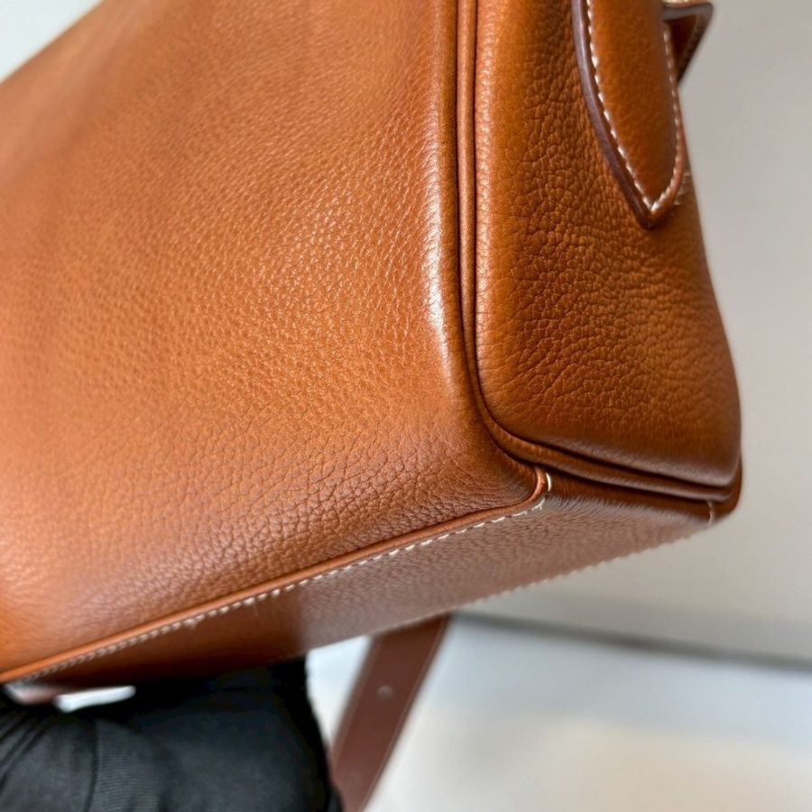 Hermes 銀釦凱莉郵差包 金粽馬鞍皮 Kelly messenger 24-13