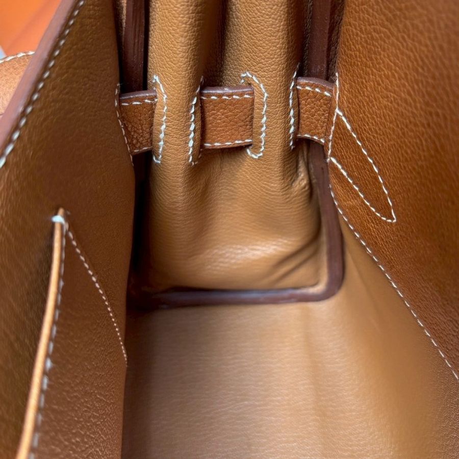 Hermes 銀釦凱莉郵差包 金粽馬鞍皮 Kelly messenger 24-16