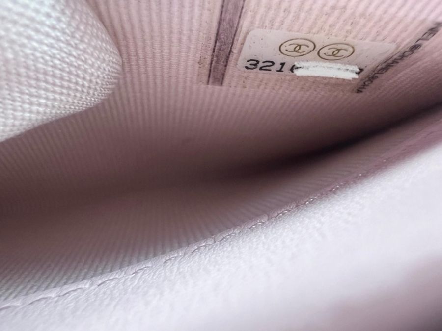 Chanel 19年皮革櫻花粉銀包卡套(Full set with copied receipt and card)-12
