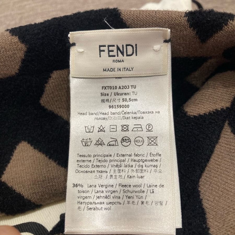 fendi芬迪 經典logo 髮帶 髮飾 有厚度 二手商品-7