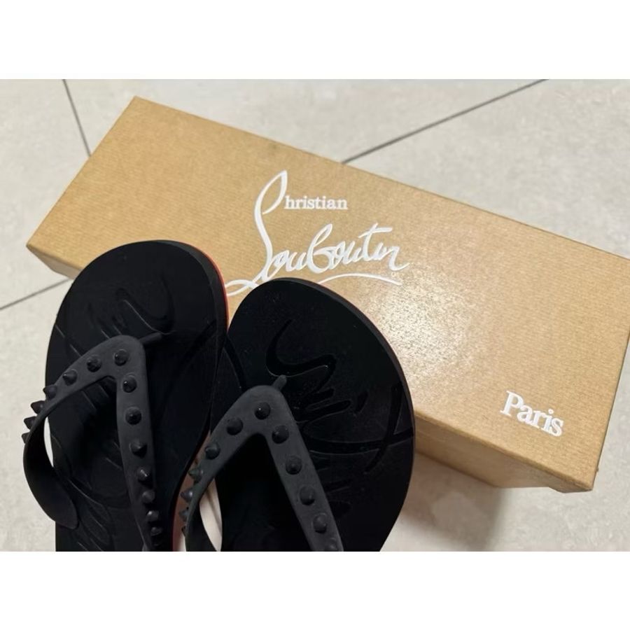Christian Louboutin CL 紅底人字拖 夾腳拖-9
