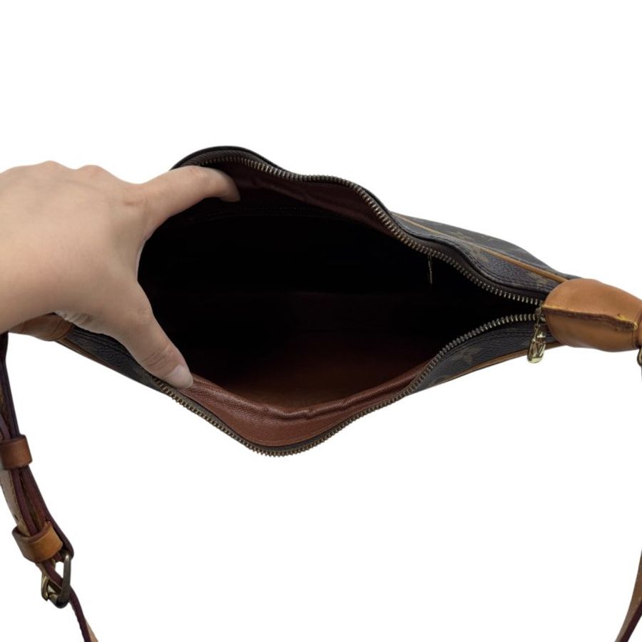 【LOUIS VUITTON】Monogram 啡色老花 Boulogne 牛角包 金扣 中古款 L0791-5